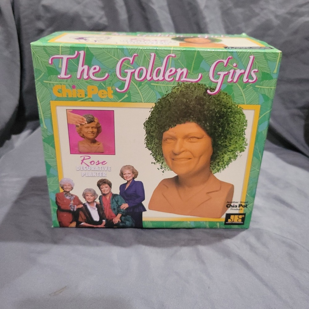 Golden Girls Rose Nylund Chia Pet Art Plant Bust Betty White Golden Palace Gift